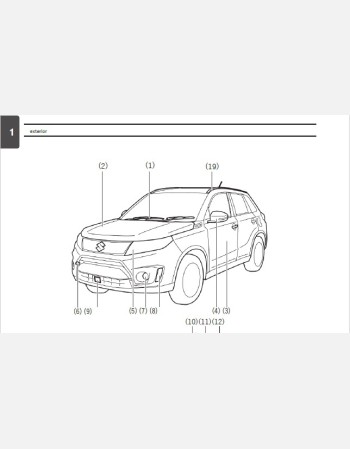 suzuki escudo 20192020 2021 owners manual in english